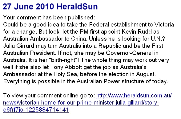 HeraldSun 27 June 2010